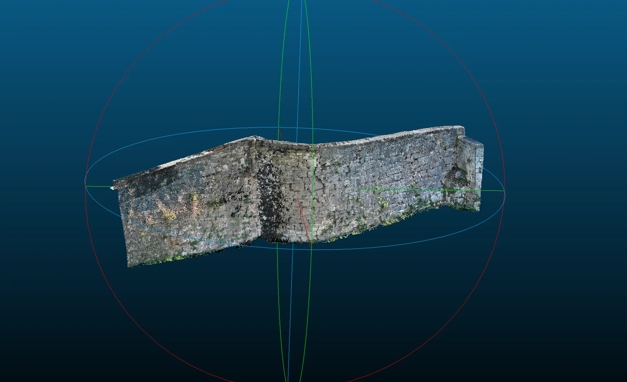 3D snimak postojećeg zida